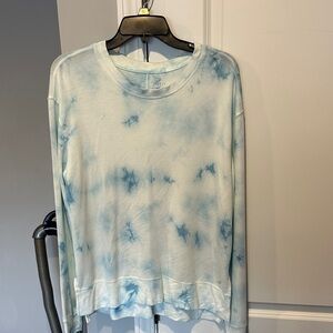 Freefly Light Blue Tie-Dye Crewneck Sweater